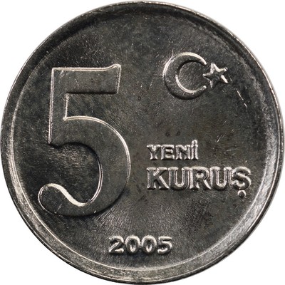 Turkey - 5 Yeni Kurus - 2005 - Unc - Ataturk