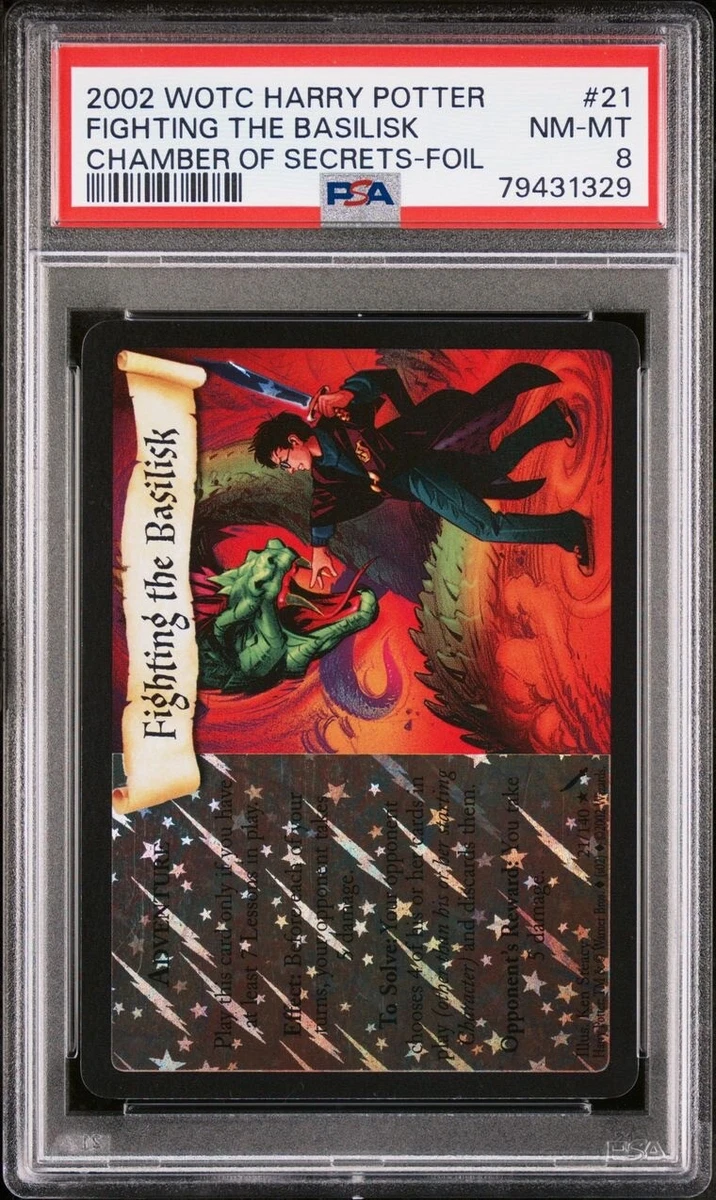 Harry Potter battles the Basilisk in the Chamber of Secrets