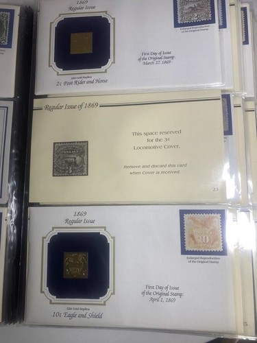GOLDEN REPLICAS U.S. CLASSIC STAMPS COLLECTION (54) 22 KT GOLD! MNHOG! BEAUTIES! - Picture 13 of 24