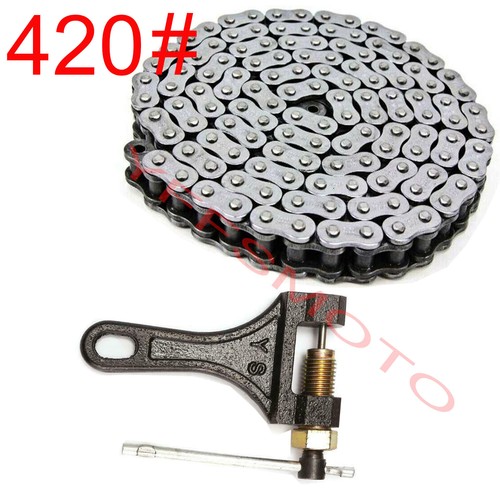 420 106 Links Drive Chain + Joiner Link 110c 125cc PIT Quad Dirt Bike ATV Buggy