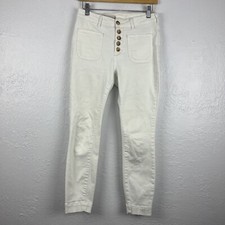 Anthropolgie Pilcro and the Letterpress Jeans Size 29 White High-Rise Button Fly