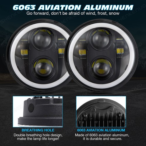 Kit de bombillas LED de haz alto bajo negro de 5-3/4" 5,75 pulgadas Y02 - Imagen 10 de 20