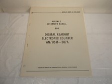 NAVELEX DIGITAL READOUT ELECTRONIC COUNTER AN/USM207A V2 MANUAL 0969LP1250020