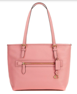 バッグ Coach Turnrock Pink Leather Tote Bag NWT Coach Bubblegum Pink Pebbled Leather Taylor Shoulder