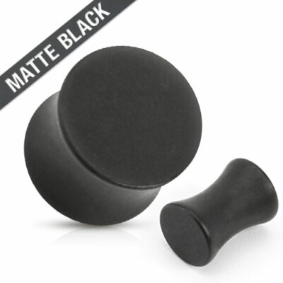Blackline Plug schwarz matt - verschiedene Größen, Piercing, Schmuck, SALE