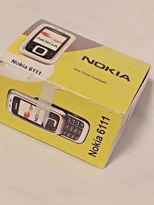 Unlocked Nokia 6111 RM-82 Mobile Flip Phone Vintage Original Silver Corporation