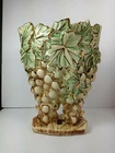 Vintage McCoy Green Brown Gold Grapes Planter Vase