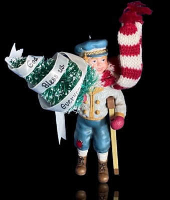 Vintage Kurt S. Adler TINY TIM ''God Bless Us Everyone'' Christmas Ornament