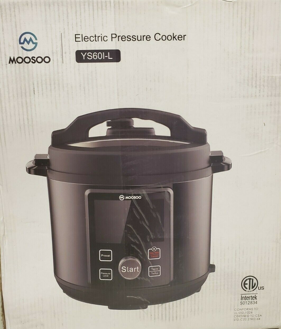 MOOSOO 12-in-1 Electric Pressure Cooker YS601-L USED FREE SHIPPING 