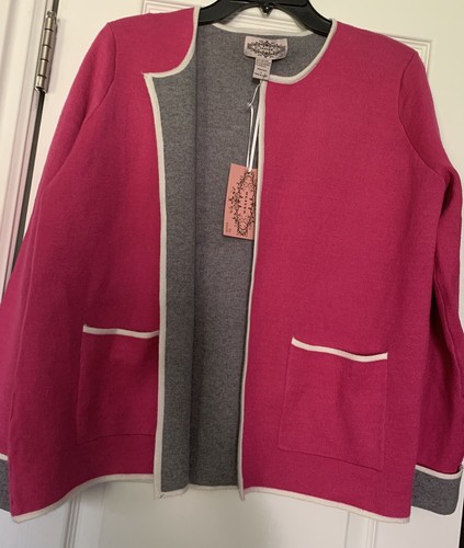 Oliver by Escio Damen Strickjacke vorne offen Hot Pink Langarm .Gr:L - Bild 5 von 8