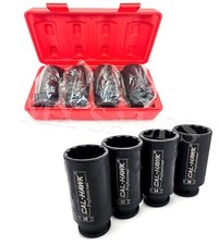 4pc 12 Dr Deep Spindle Axle Nut Socket Set 12 Point Metric 30mm 32mm 34mm 36mm 4pc 12 Dr Deep Spindle Axle Nut Socket Set 12 Point Metric 30mm 32mm 34mm 36mm