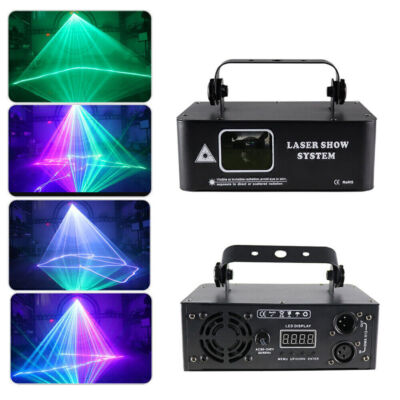 RGB Laser Beam Projektor Disco DJ Lichteffekt Party DMX Strobe