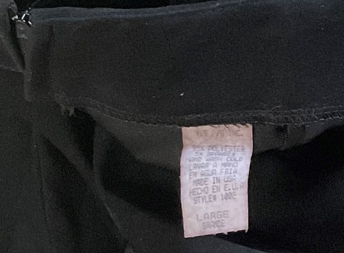 Vintage Black Faux Suede Skirt and Jacket Size Large Made in the USA - Picture 14 of 14