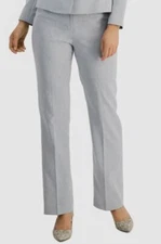 Le Suit Women's Gray Seamed High-Rise Suit Separate Pants Size 2P