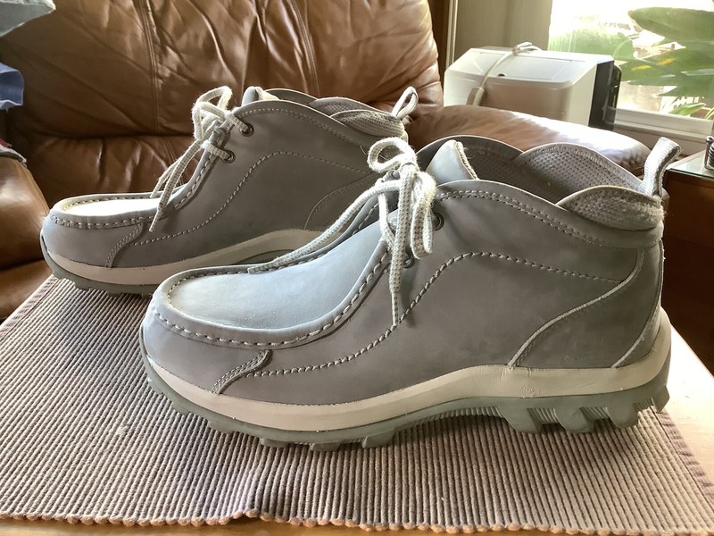 Brick City Gray Leather Loafers, High Tops, Mens sz 9M