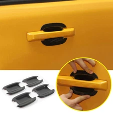 For   Bronco Sport 2021-2023 Carbon Fiber Side Door Handle Bowl Cover Trim 4X
