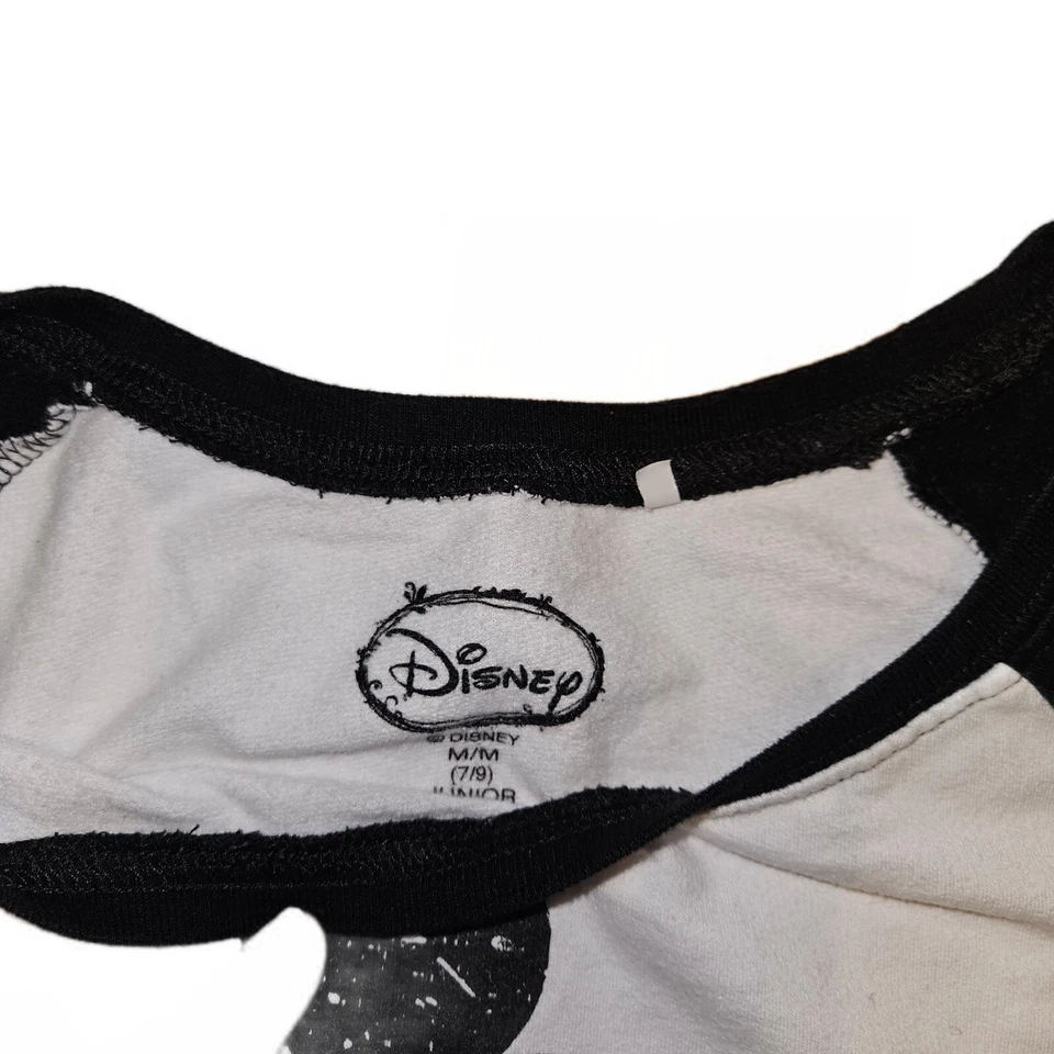 Disney Womens Mickey Mouse White Baseball Sweater  Size Medium Preowned - Image 4 of 4