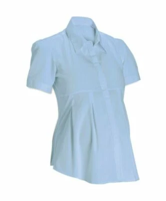 ELDAN Alexandra Ladies Short Sleeve Maternity Blouse Blue Size 12 (2)