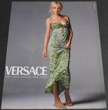 1997 Print Ad Sexy Fashion Long Legs Lady Feminine Versace Dress Blonde Beauty L