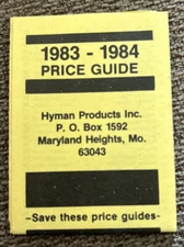 1983-1984 Price Guide Hyman Products Inc. Maryland Heights MO
