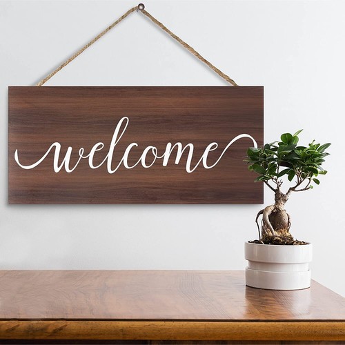 JennyGems Welcome Sign For Front Door or Porch, Rustic Farmhouse Home Decor - Picture 5 of 9