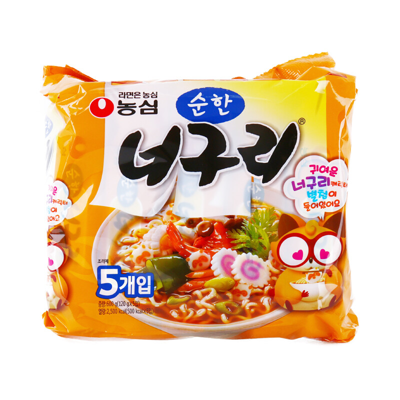 Coreano Hot Spicy Instant Noodle NONGSHIM NEOGURI MILD Ramen 5pack Set