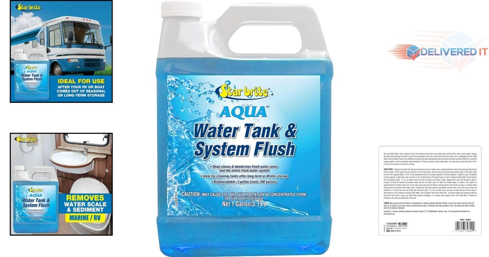 1 Gallon Aqua Water Tank & System Flush for Fresh Water Systems - Boats & RVs - Image 2 of 4