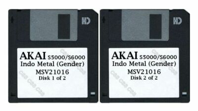 Akai S5000 / S6000 Set of Two Floppy Disks Indo Metal (Gender) MSV21016