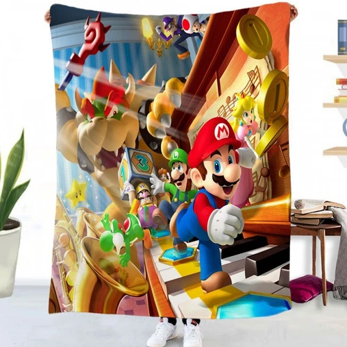 Manta de franela para niños 3D Super Mario sofá dormitorio manta edredón regalo - Imagen 11 de 12
