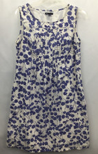 VTG Gap Floral Sheath Dress 100% Cotton Pockets Lined Side Zip Womens Size 8