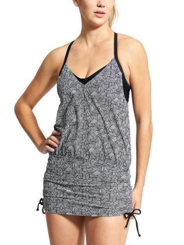 NWT Athleta Laguna Side Scrunch Tankini Top, Black SZ 36 B/C