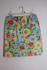Talbots 8 Colorful Floral Cotton Stretch Pencil Skirt