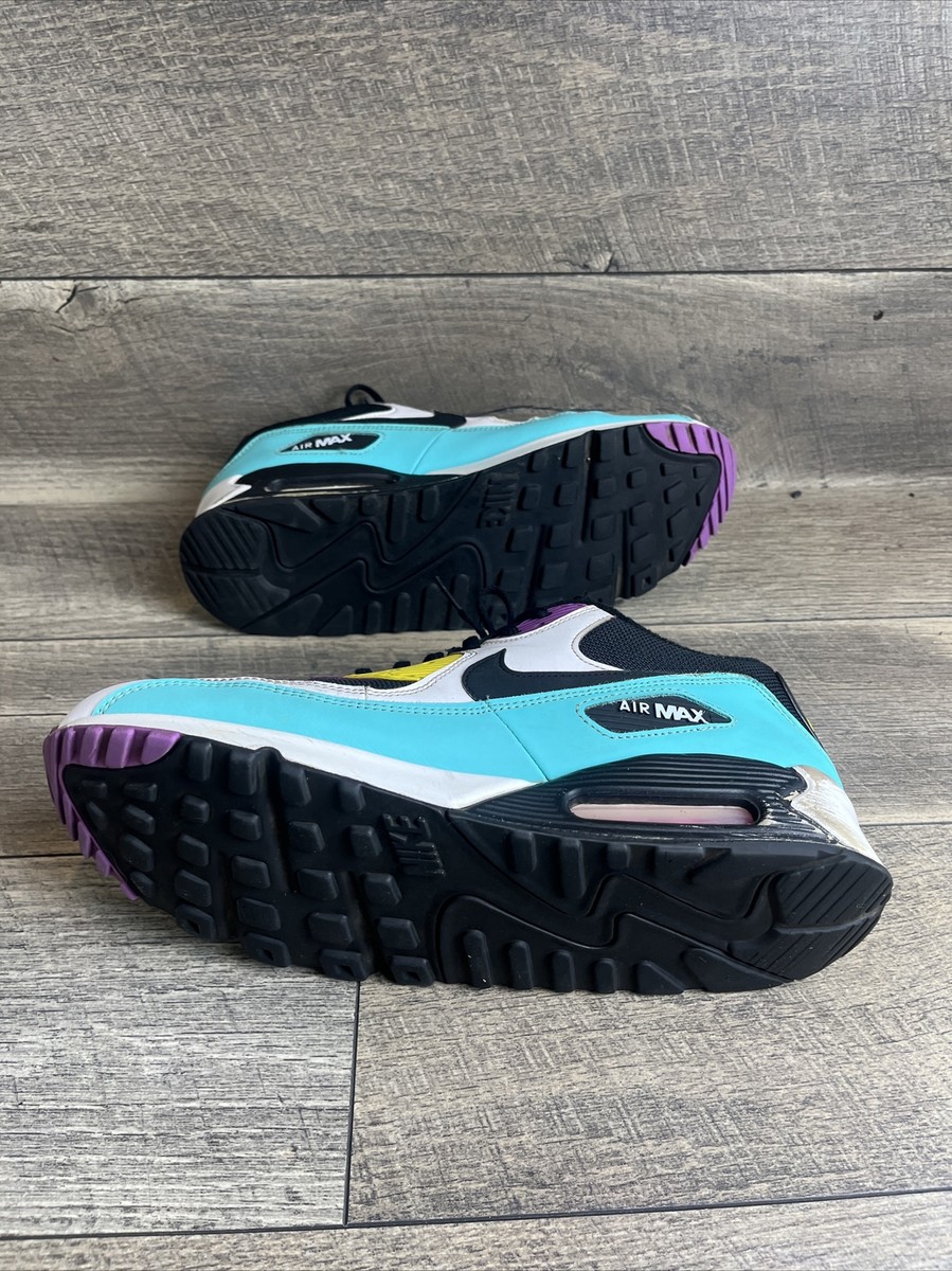 Nike Air Max 90 Black Bright Violet White Running AJ1285-024