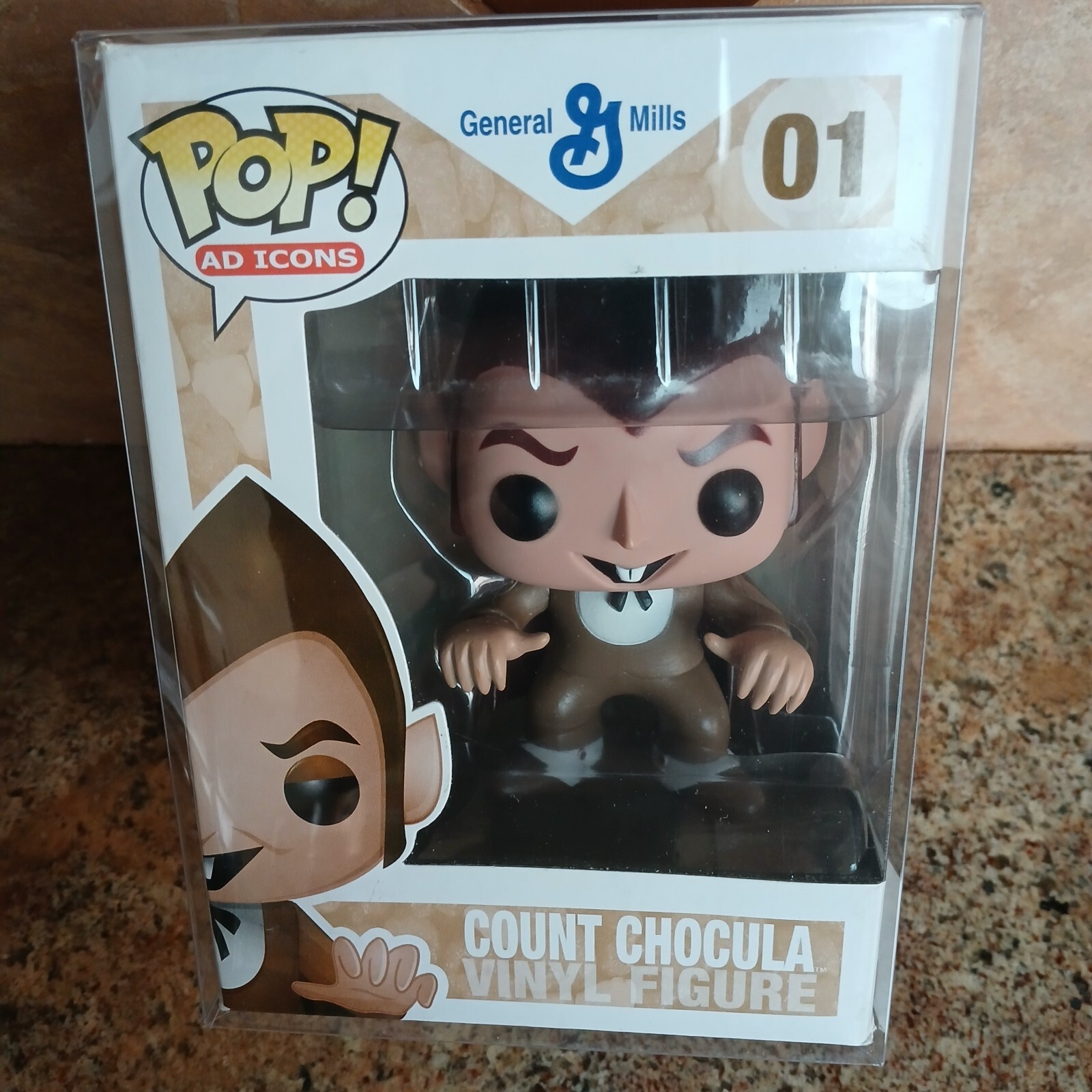 En Oferta Funko Pop Ad Iconos Abovedados General Mills Count Chocula 01 Con Protector - Dañado