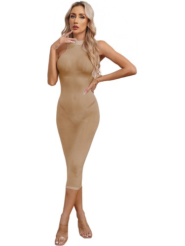 Womens Nightwear Dating Dress Party Gown Bodycon Clubwear High Stretchy Halter - Picture 121 of 135