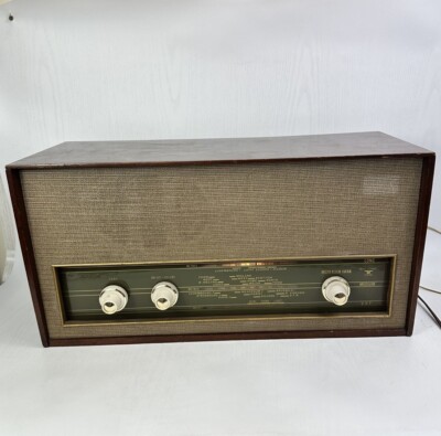 Vintage Philips B4G17U 3-Band Ventil/Röhre Radio Tisch Modell Holzgehäuse 1960er Jahre