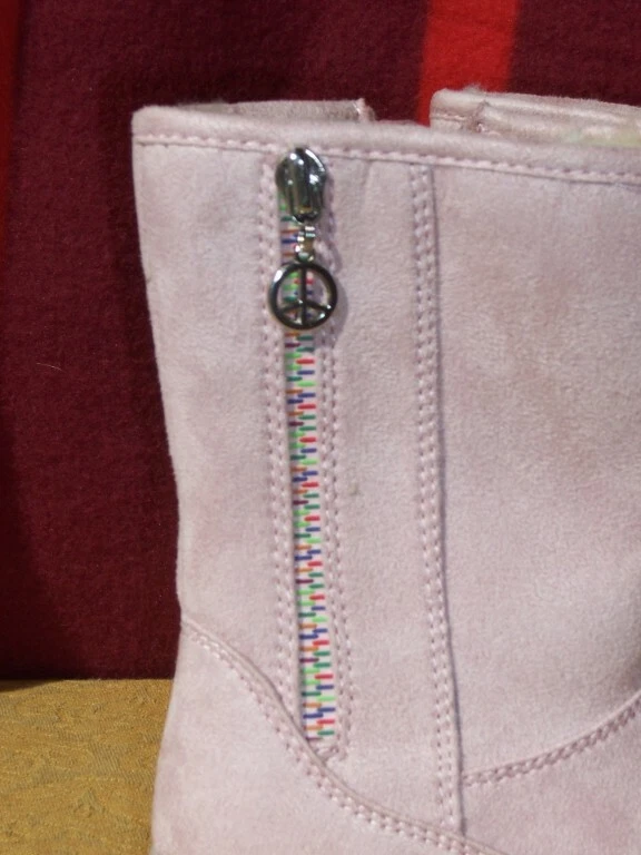 BOTAS de Nieve de Invierno Niños Pequeños NIÑAS Gamuza Lil Madison ROSA Forradas con Piel Nuevas con Etiquetas $45 Foto 2 de 4