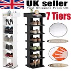 7 Tier Tall Wooden Shoe Rack Storage Shelf Unit Cabinet Organiser Footwear Stand