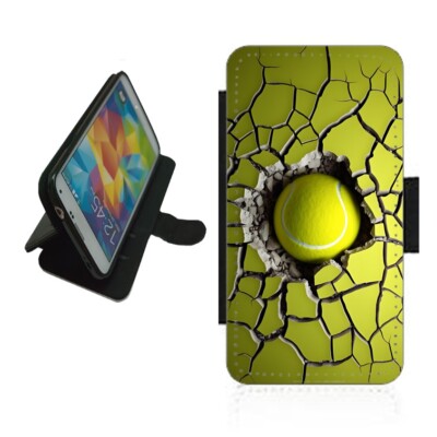 Tennisball Handyhülle Wallet für iPhone Samsung Flip Cover Ten1