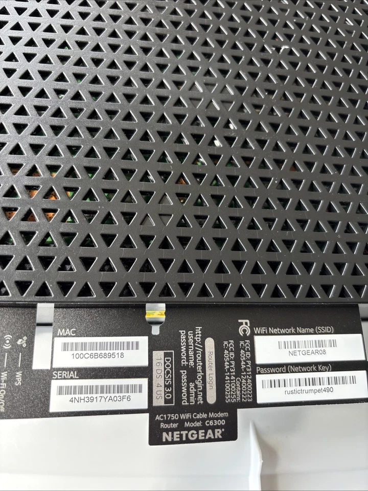 NETGEAR AC1750 C6300 WiFi DOCSIS 3.0 Dual Band Cable Modem Router Tested Foto 4 de 4