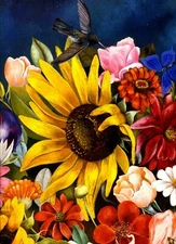 FRIDA KAHLO Art Poster or Rolled Canvas Print Still Life "Flower Basket" Floral