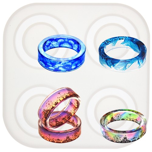 Juego de 19 kits de moldes para joyería de resina de pulsera y anillo tamaños más grandes - Imagen 17 de 18