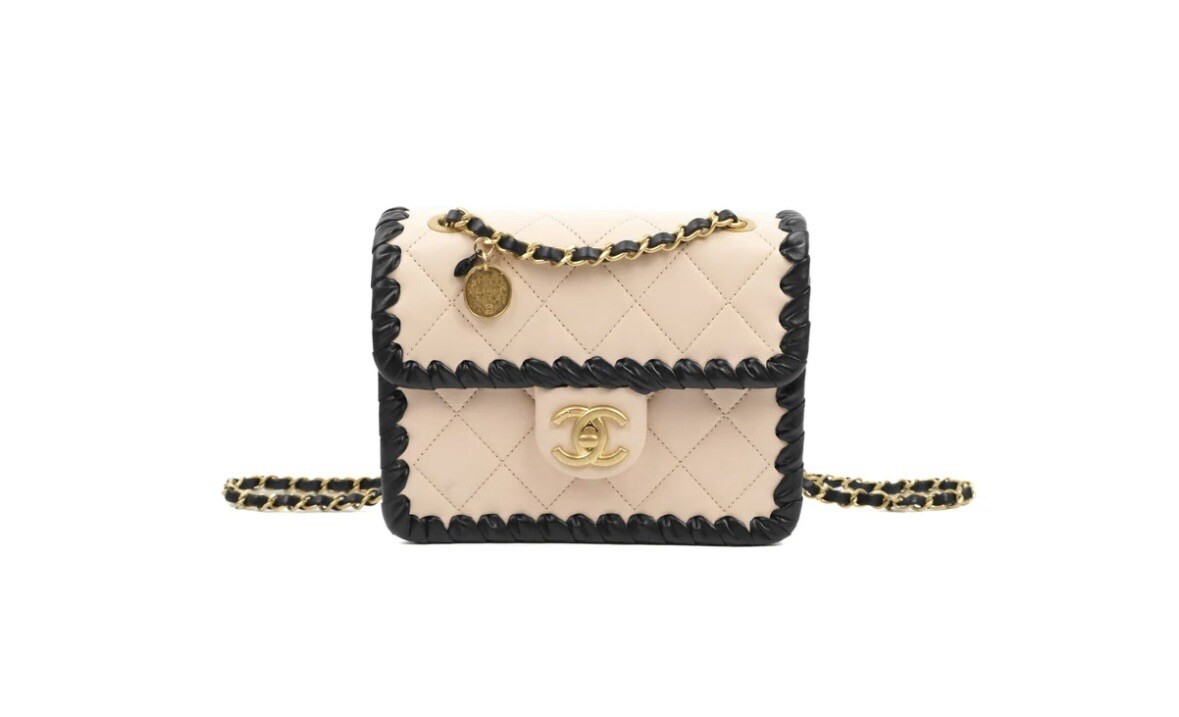 chanel bag authentic Mini Flap With Whip Stitch | eBay