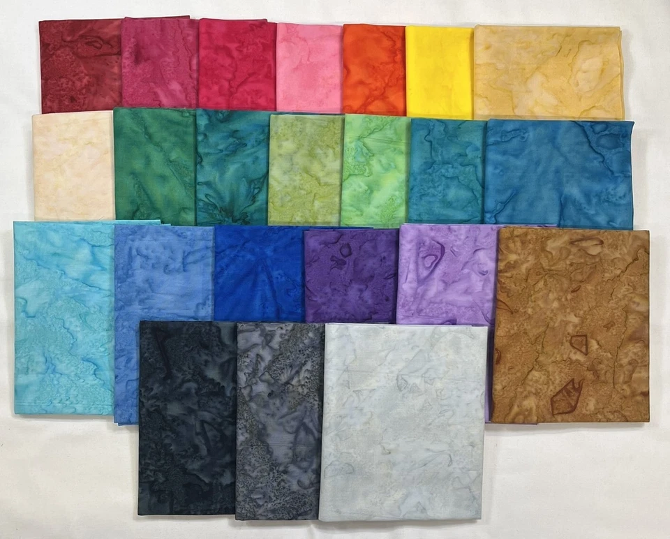 Bali Granite Hill Batik Fabric ~ 23 Fat Quarter Bundle #1 ~ Bright ~ Benartex - Image 2 of 4