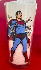 Vintage 1976 Pepsi Super Series Superman w Chains Glass Tumbler DC Comics USA
