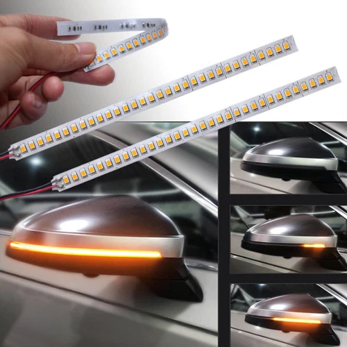 2PCS 14/18cm LED Car Side Mirror Lamp Strip Turn Signal Indicator -Dynamic Light - Bild 6 von 22