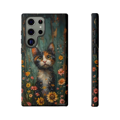 For iPhone | Samsung Galaxy | Pixel Phone Case - Calico Cat Flowers Pastel - 第 175/256 張圖片