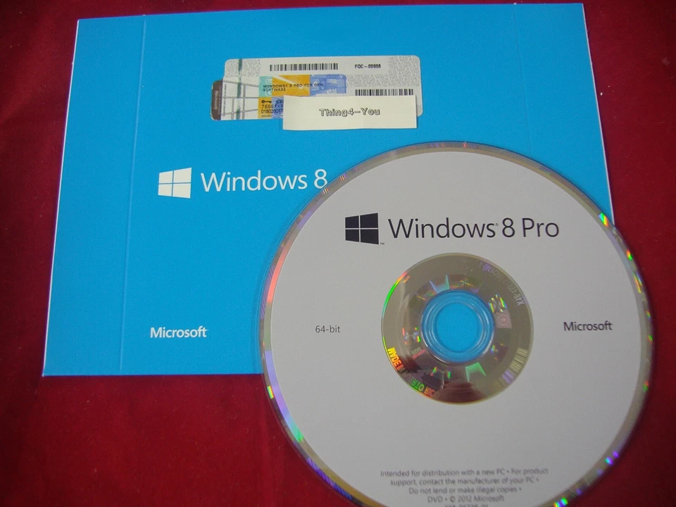 Microsoft Windows 8 Pro x64 64 Bit DVD Full English Version MS WIN 8 =NEW= - Image 2 of 4