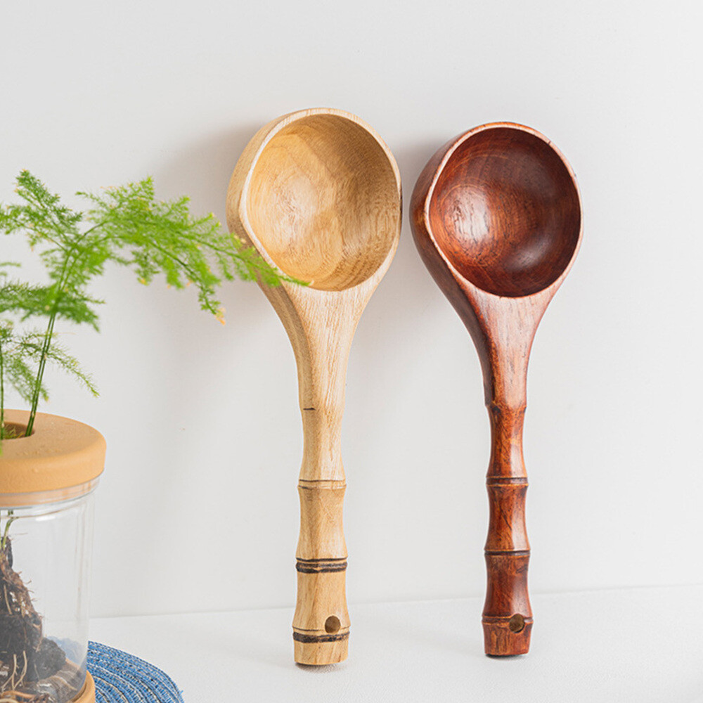 Big Spoons for Cooking Sauna Water Scoop Wooden Soup Ladle