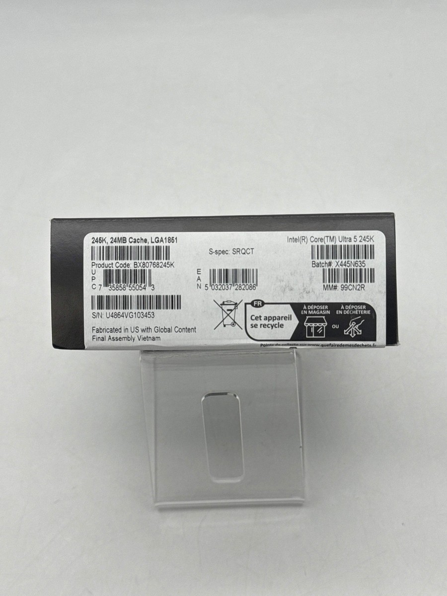 Intel Core Ultra 5 245K Processor 14-Core CPU LGA 1851 BX80768245K